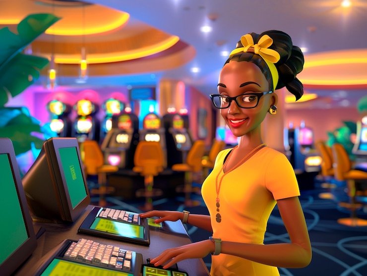 Studio Pretty Gaming dengan host dealer profesional dan multi-kamera live streaming